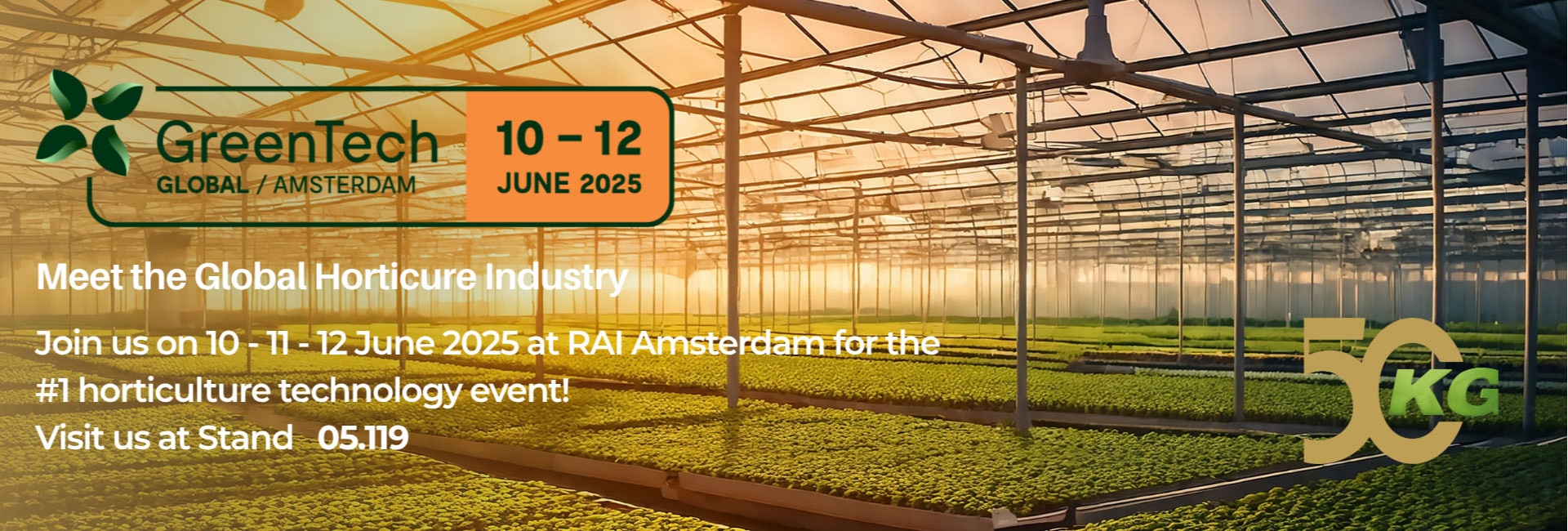 KG Systems & KG Greenhouses op de GreenTech Amsterdam 2025