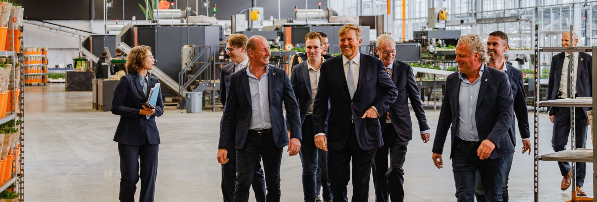 Royal Visit to the Tulip Project Ronico in North Holland